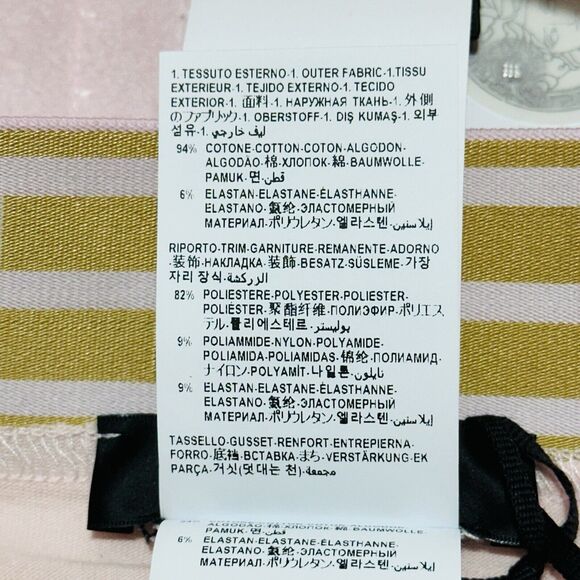 Versace Medusa Greca Border V Bralette and Panties Set Cotton Pink 2/ S NWT - Picture 10 of 11